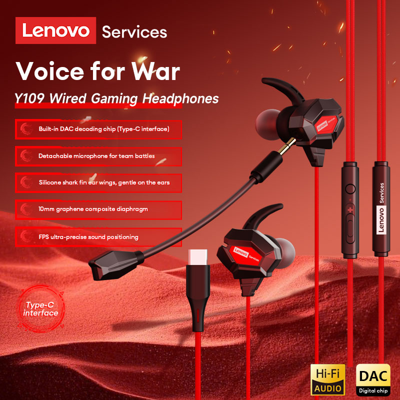 Esports Gaming Mobile - Lenovo Y109 Wired Gaming Headset Shark