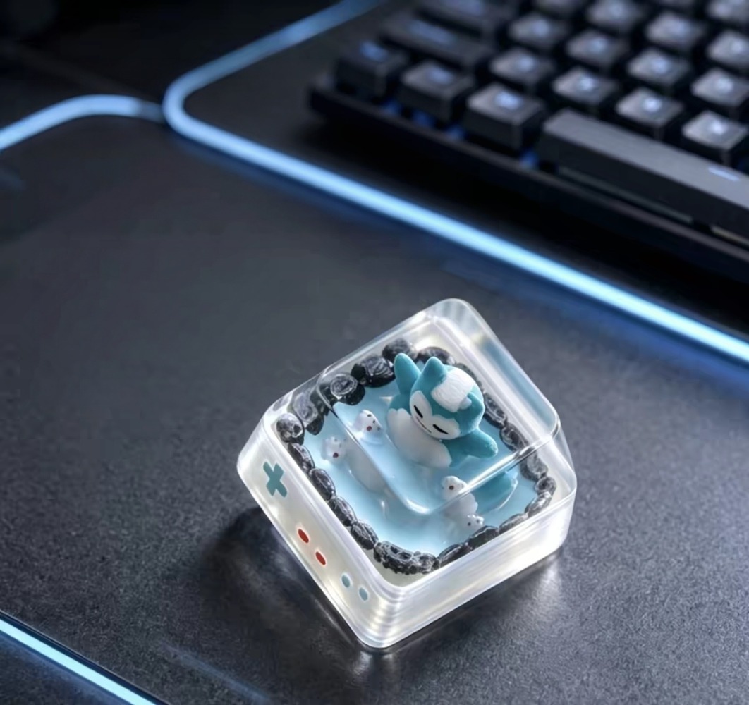 Keyboard Tenkeyless - Pokémon Snorlax Keycap Resin Translucent Cartoon