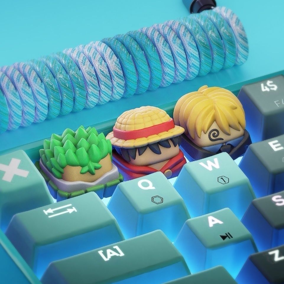 Keyboard Tenkeyless - New Kawaii ONE PIECE Luffy Keycaps