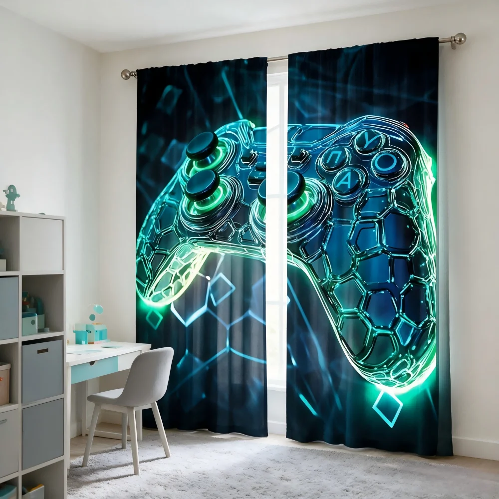 2PCS Digital Printed Curtain,  - đánh giá và giá Esports Gaming Youtube