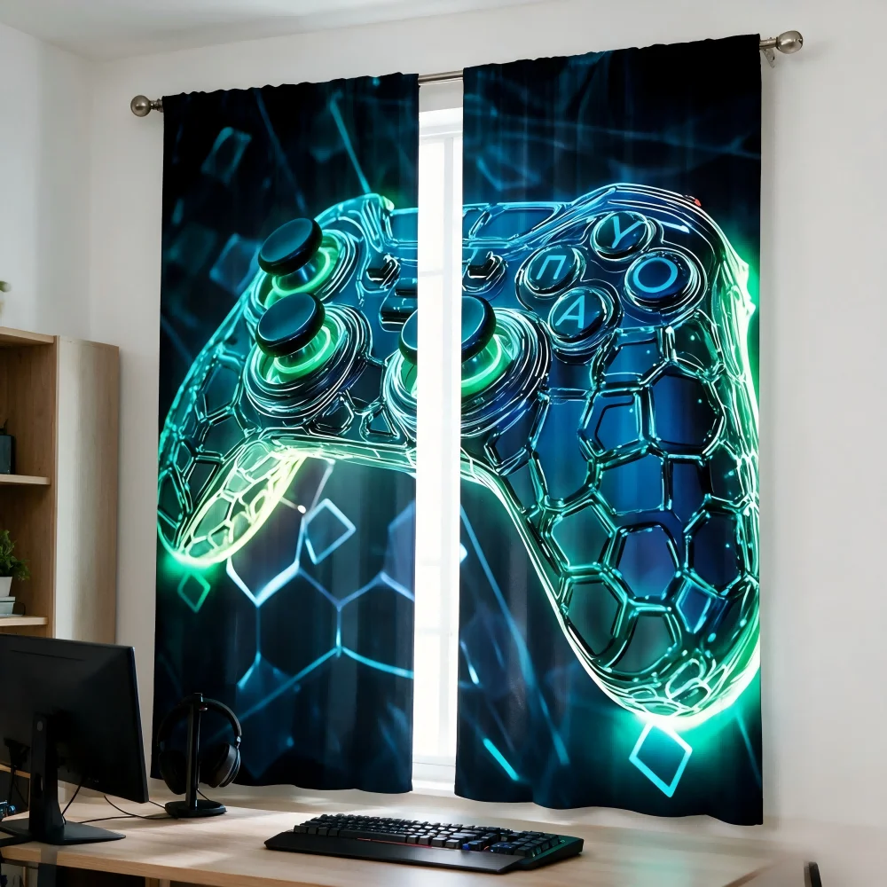 2PCS Digital Printed Curtain,  - đánh giá và giá Esports Gaming Youtube