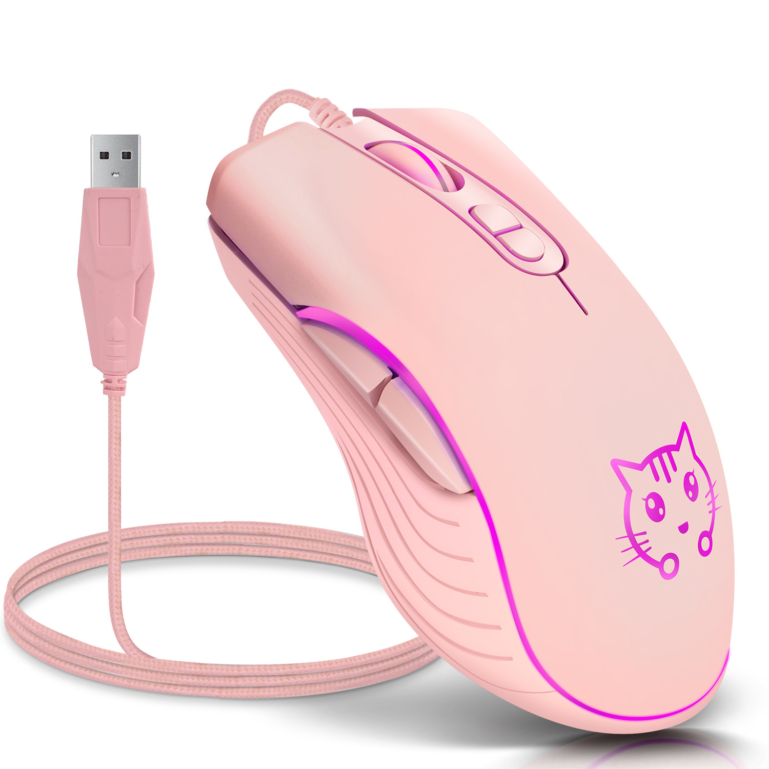 USB Wired Gaming Mouse Pink Co - đánh giá và giá Esports Gaming Maus