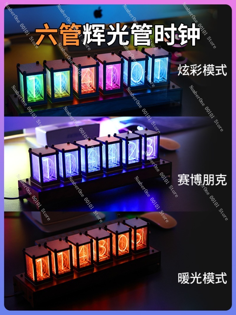 RGB Glow Tube Clock, LED Light - đánh giá và giá Esports Gaming Youtube