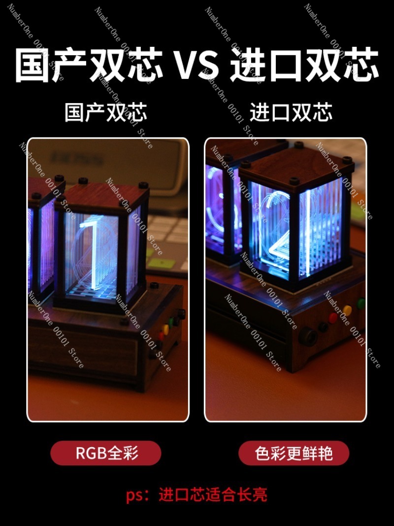 RGB Glow Tube Clock, LED Light - đánh giá và giá Esports Gaming Youtube