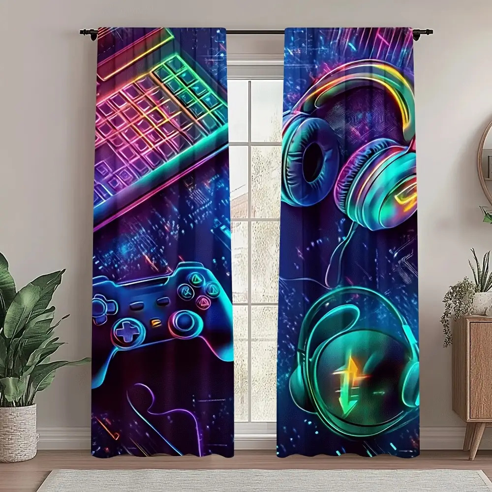 Gamer Curtains with Neon Keybo - đánh giá và giá Esports Gaming Youtube