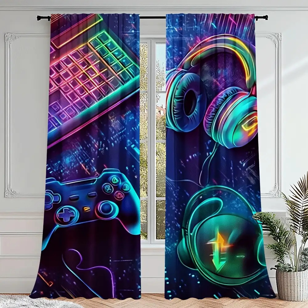 Gamer Curtains with Neon Keybo - đánh giá và giá Esports Gaming Youtube