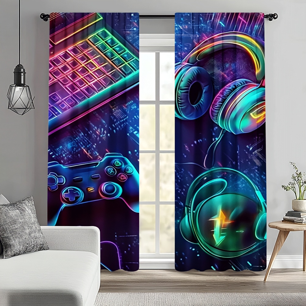 Gamer Curtains with Neon Keybo - đánh giá và giá Esports Gaming Youtube
