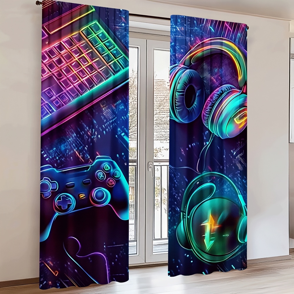 Gamer Curtains with Neon Keybo - đánh giá và giá Esports Gaming Youtube