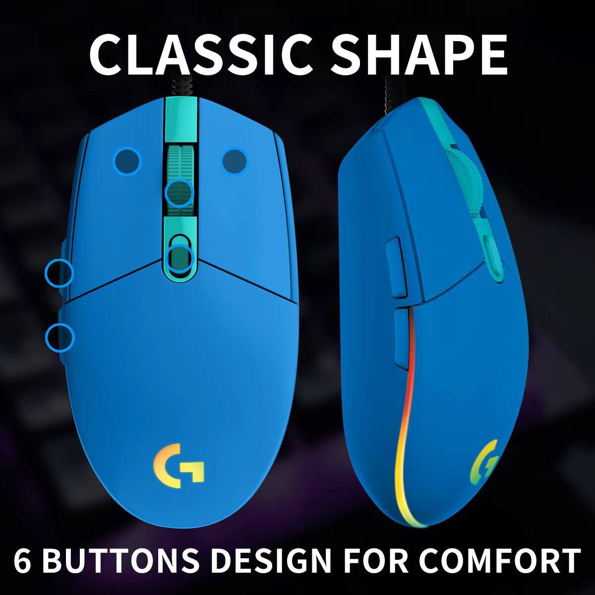Logitech G203 Gaming Mouse LIG - đánh giá và giá Logitech Mouse G203